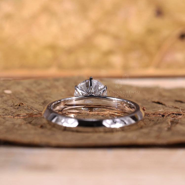 Knife edge engagement ring ideal for showcasing timeless elegance.