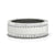 Mens satin finish wedding band with channel setting.
 Mens satin finish wedding band with channel setting.