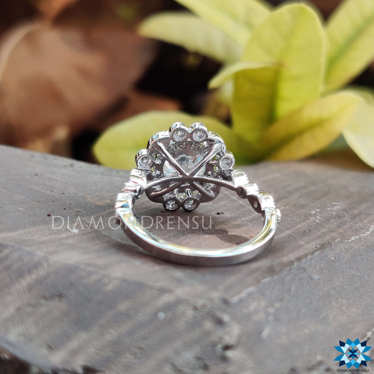 Cathedral setting ring offering height and elegance for a bold statement.