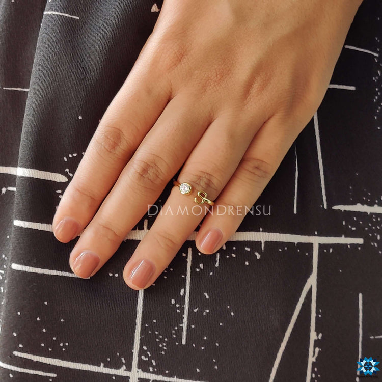 Handmade ring with a Personalised moissanite ring for a unique and special touch.