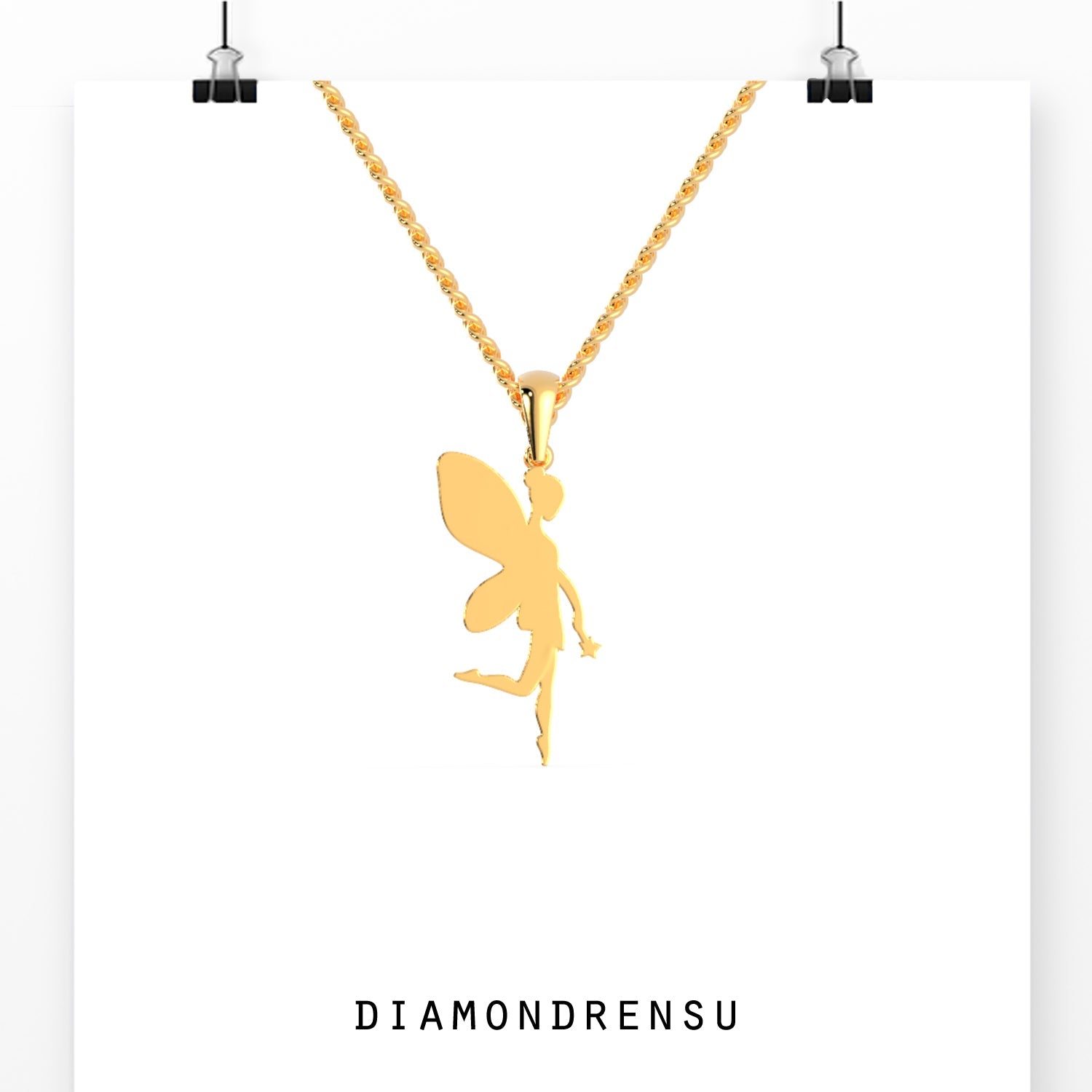 UK pendant with handmade angel wing craftsmanship.