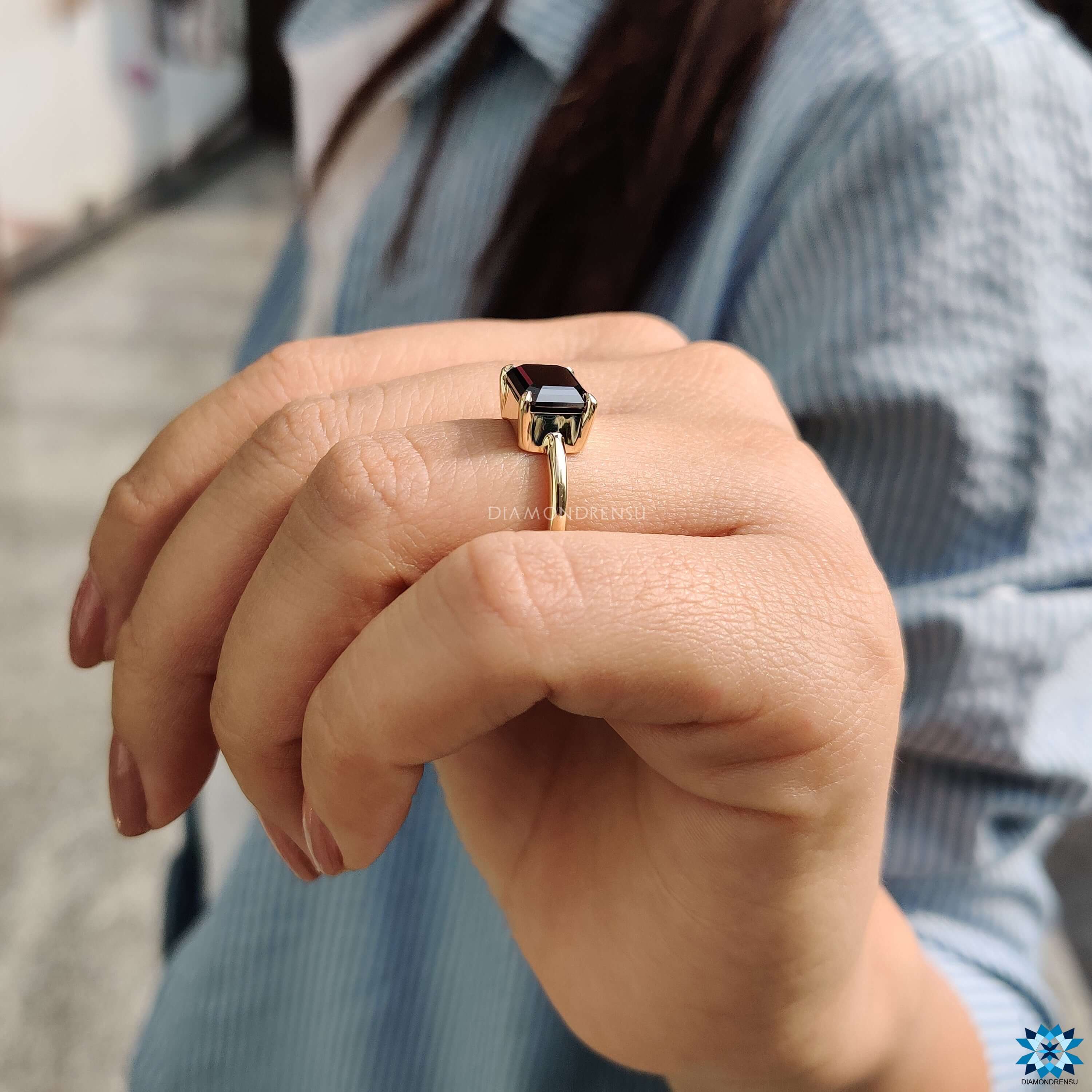 Custom emerald cut ring.