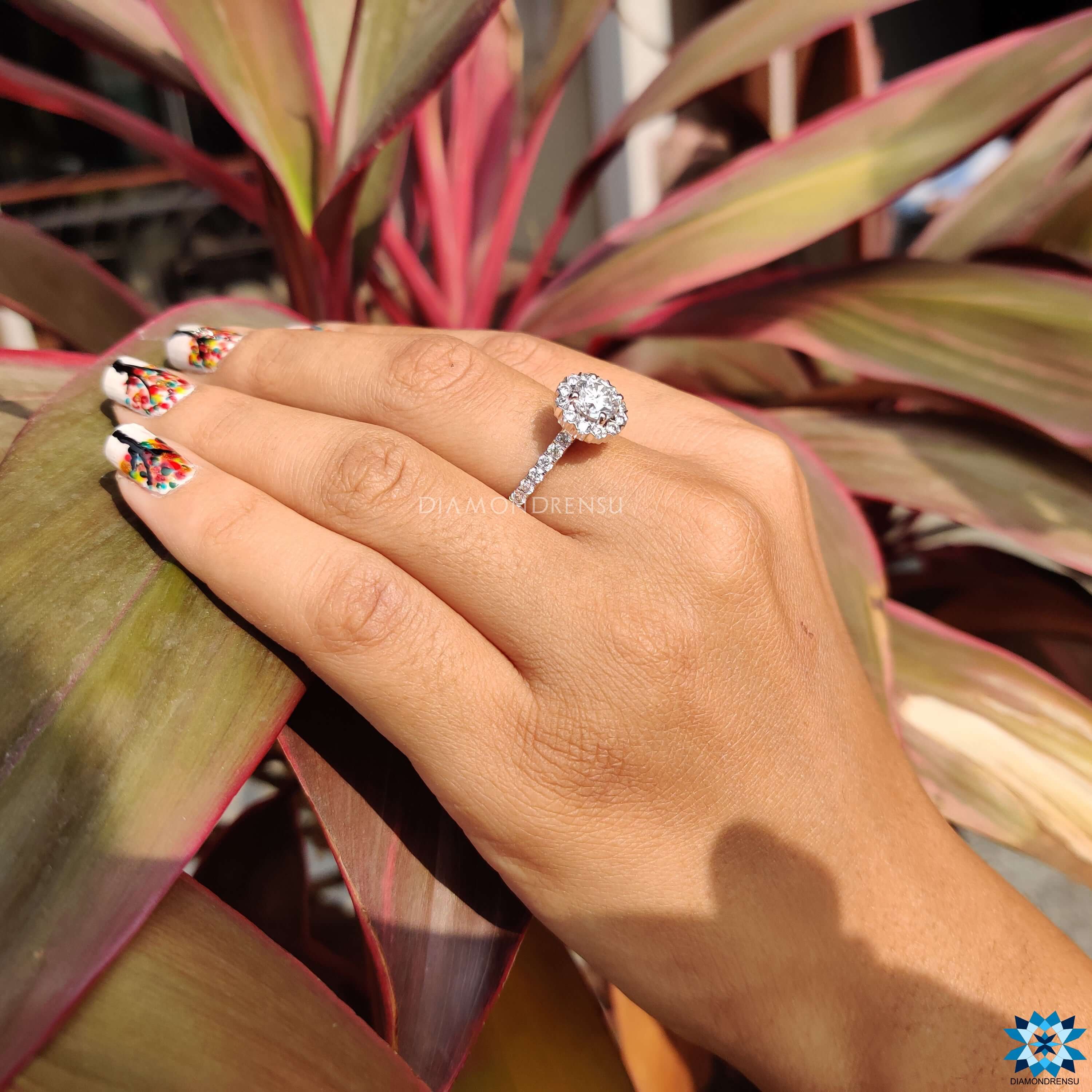 Unique cathedral setting ring designed for lasting beauty.