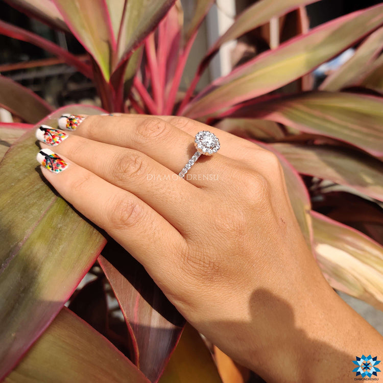 Unique cathedral setting ring designed for lasting beauty.