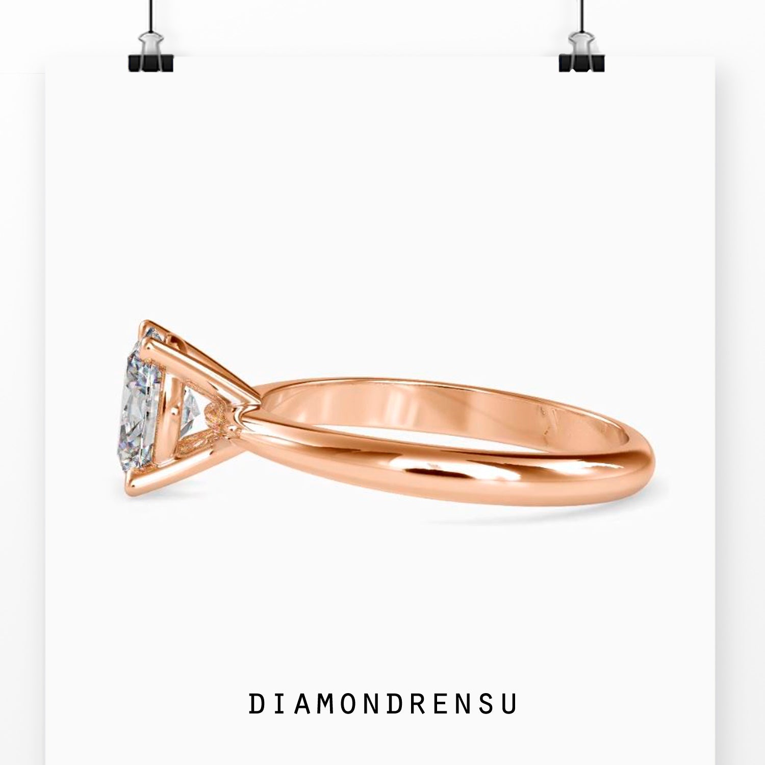 Diamondrensu UK engagement ring in white gold.