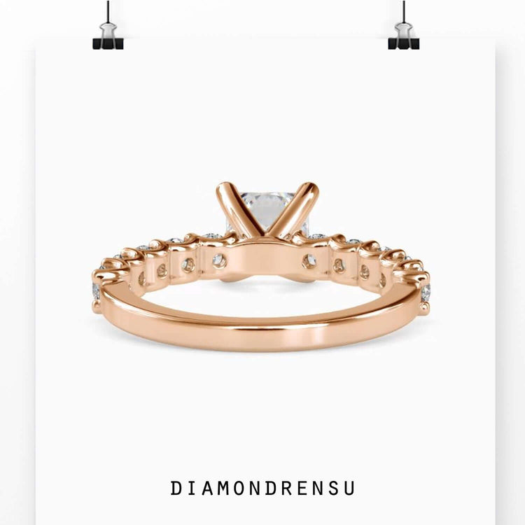 Designer ring with IGI certified lab grown princess diamond.