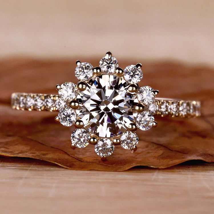 A stunning cluster diamond ring showcasing timeless elegance.