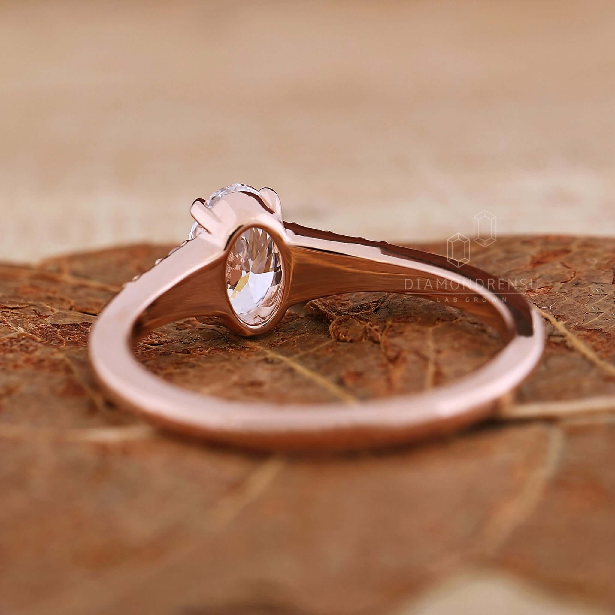 Stunning oval diamond ring with intricate craftsmanship.