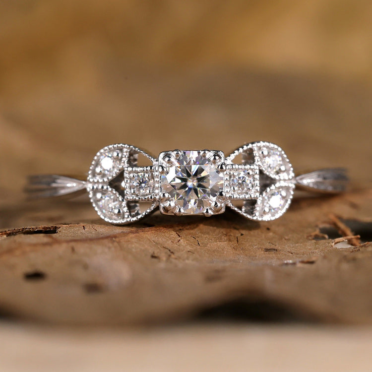 Vintage Engagement Ring with intricate antique-inspired details.