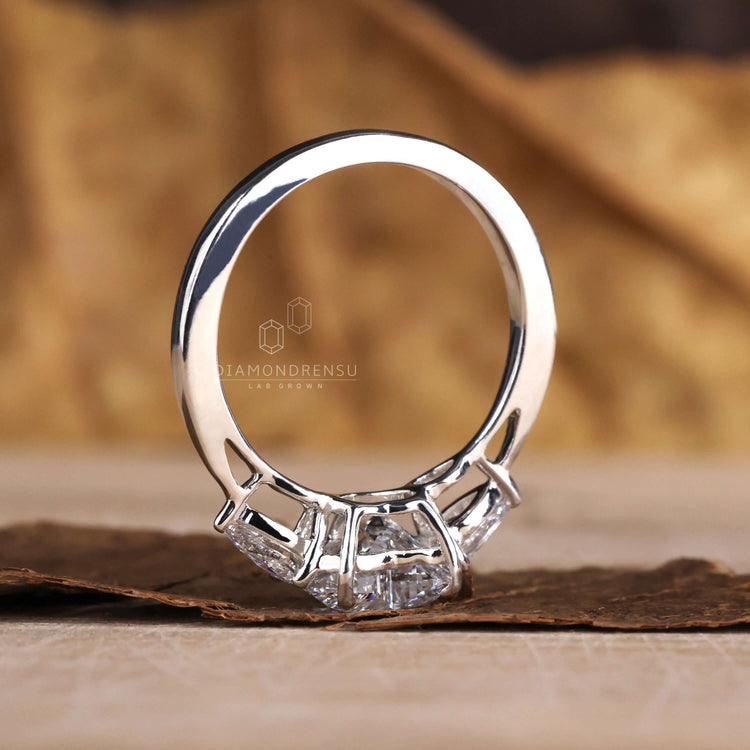 Heart shaped diamond ring perfect for romantic and timeless moments.