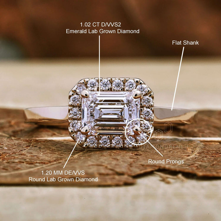 Cathedral setting ring with a timeless silhouette for engagement.