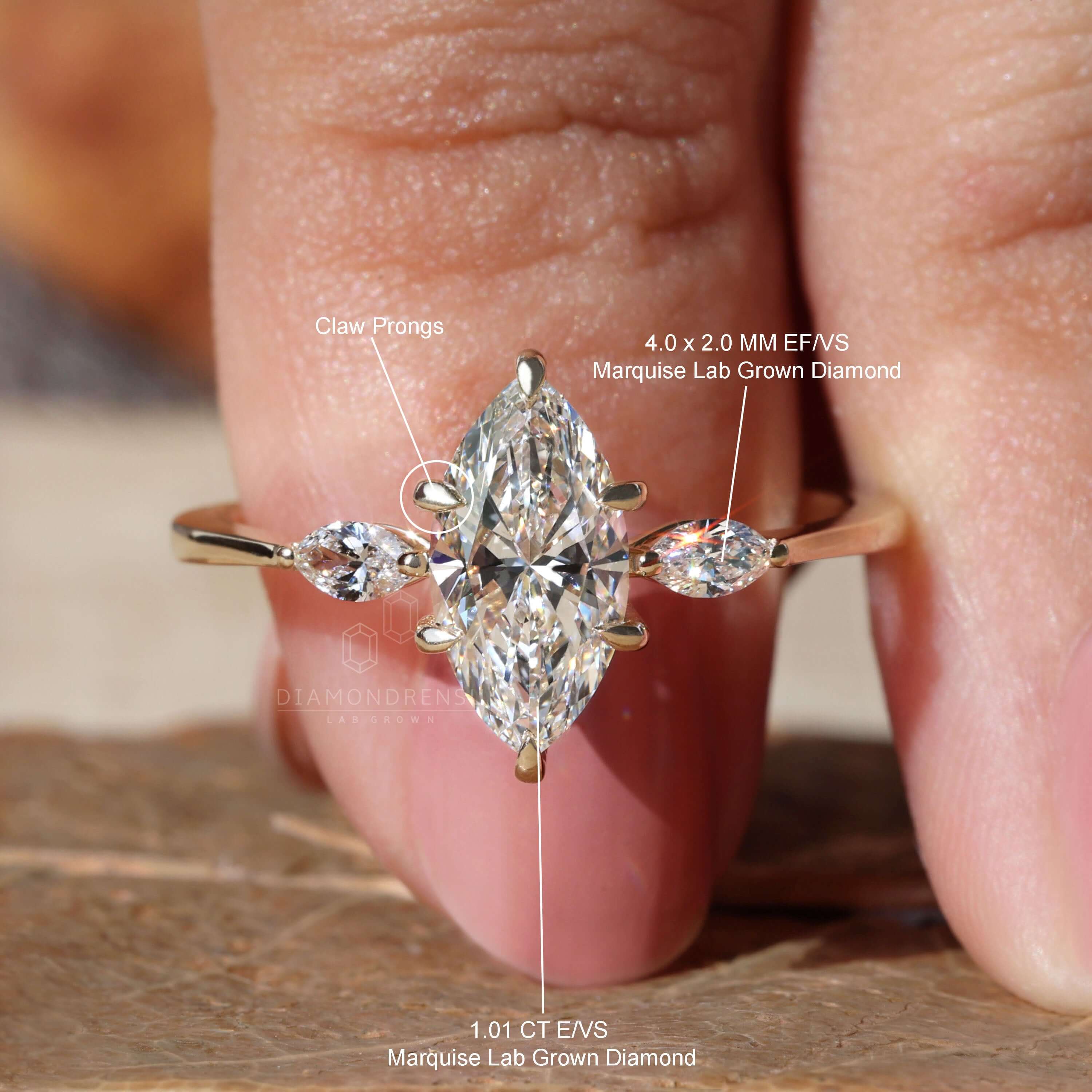 6 prong claw setting ensuring durability and elegance in every design.