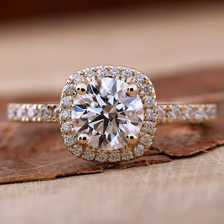 Elegant Halo Diamond Ring with exquisite craftsmanship.