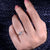 Unique oval shaped engagement ring with flawless details.