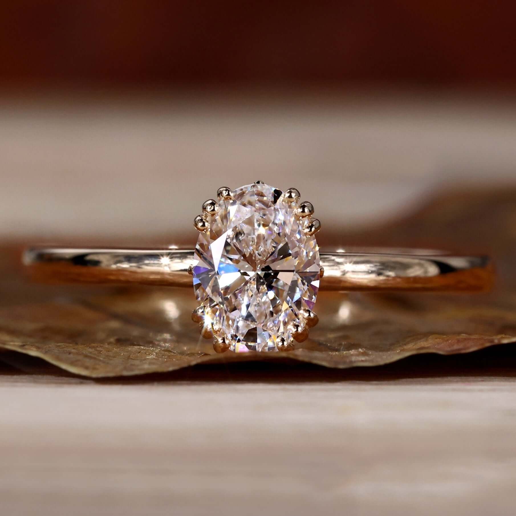 Oval Solitaire Engagement Ring featuring a timeless design for elegance.