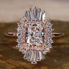 Radiant engagement ring with a classic 4 prong diamond setting