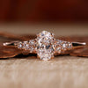 Oval cut diamond ring featuring a classic and elegant design.