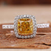 Stunning Yellow Diamond Engagement Ring with a modern design.