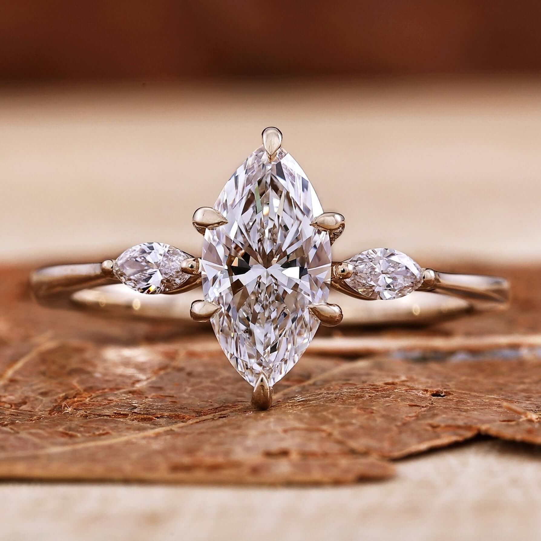 3 stone engagement ring featuring a stunning design for modern elegance.