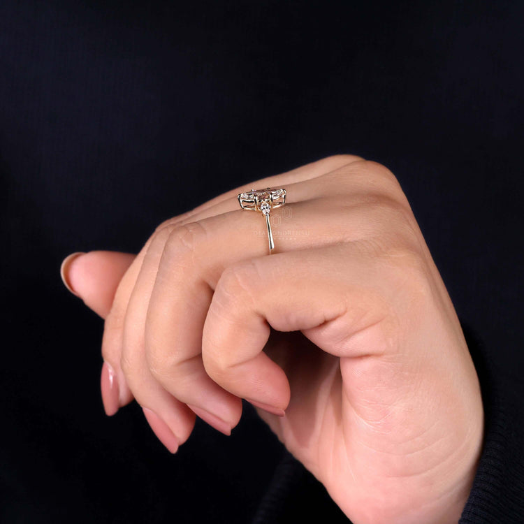 Marquise diamond in a unique design for a standout engagement piece.