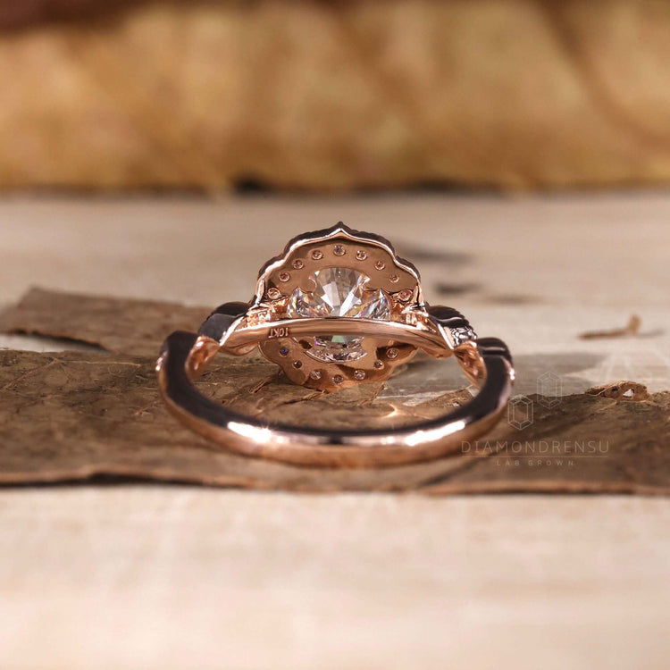 Elegant vintage ring in a cathedral setting, perfect for proposals.