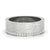 Mens pave wedding band in white gold with brushed finish band.
 Mens pave wedding band in white gold with brushed finish band.
