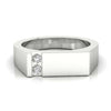 2 diamond mens wedding band in polished finish.