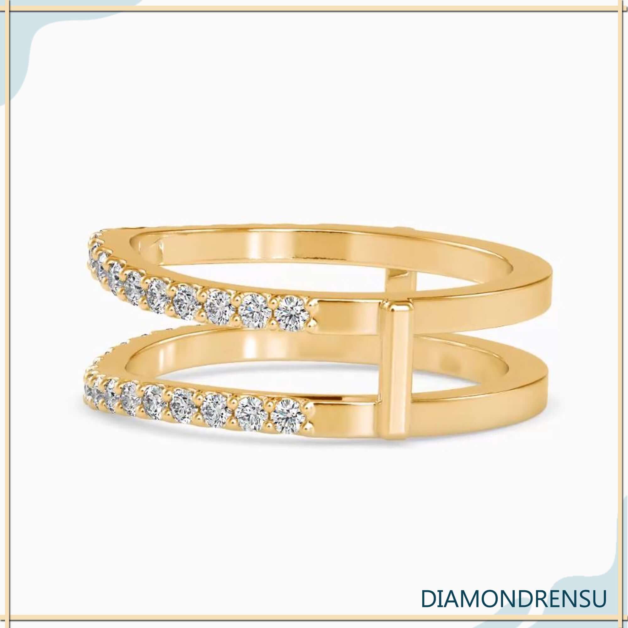 Lab grown diamond enhancer band with secure curved shape.