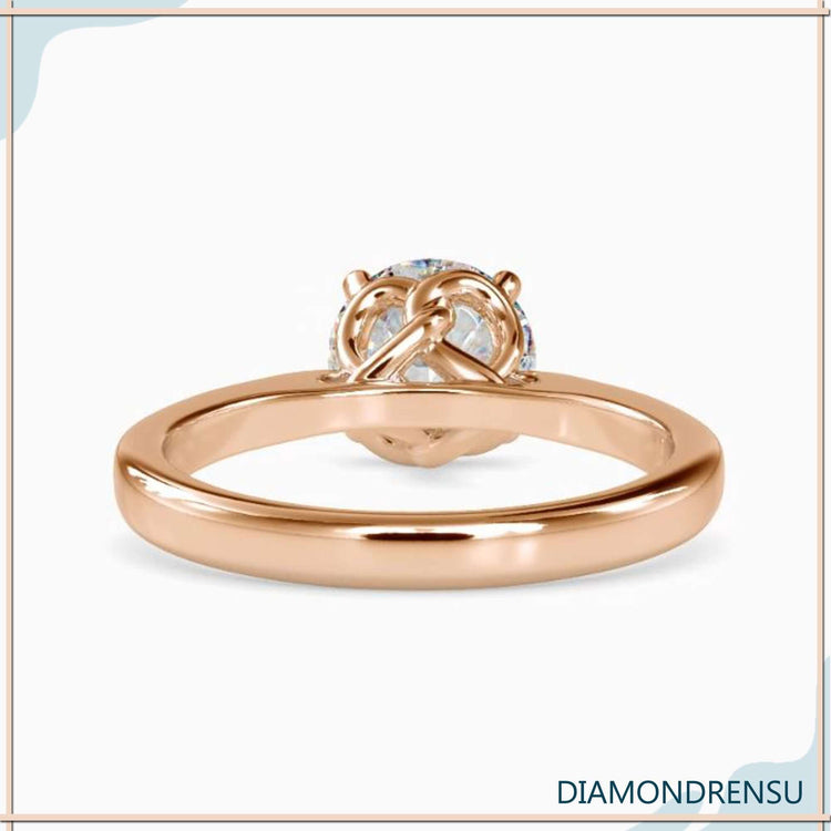 Simple diamond ring in white gold, handmade for UK buyers.
