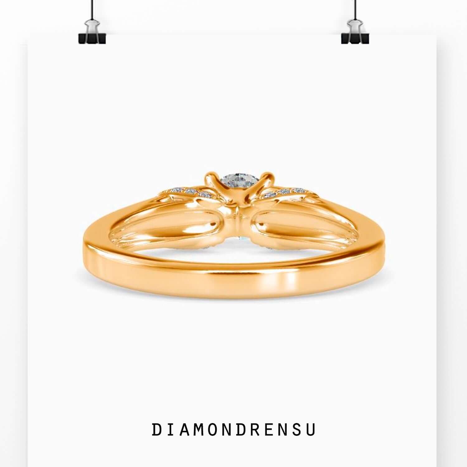 IGI certified engagement ring with 7 stone brilliant cut layout.