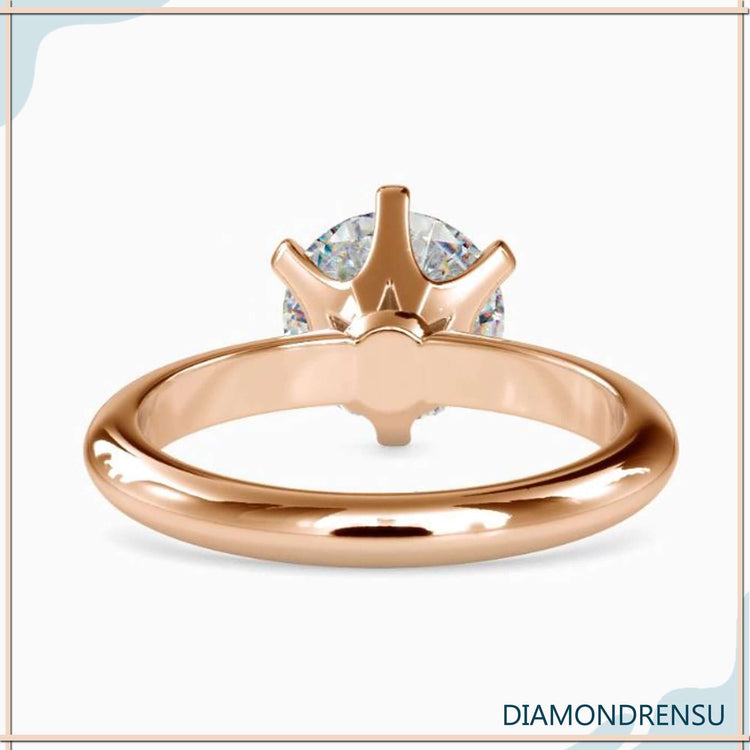 White gold custom solitaire diamond ring.