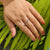 Stunning round cut engagement ring with a beautiful rose gold promise ring setting. Stunning round cut engagement ring with a beautiful rose gold promise ring setting.