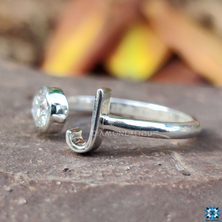 Initial Ring Alphabet ring Initial Alphabet Letter Round Cut