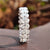 Handmade oval diamond eternity band designed for lasting elegance. Handmade oval diamond eternity band designed for lasting elegance.