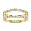 Enhancer wedding band with round cut lab grown diamonds.