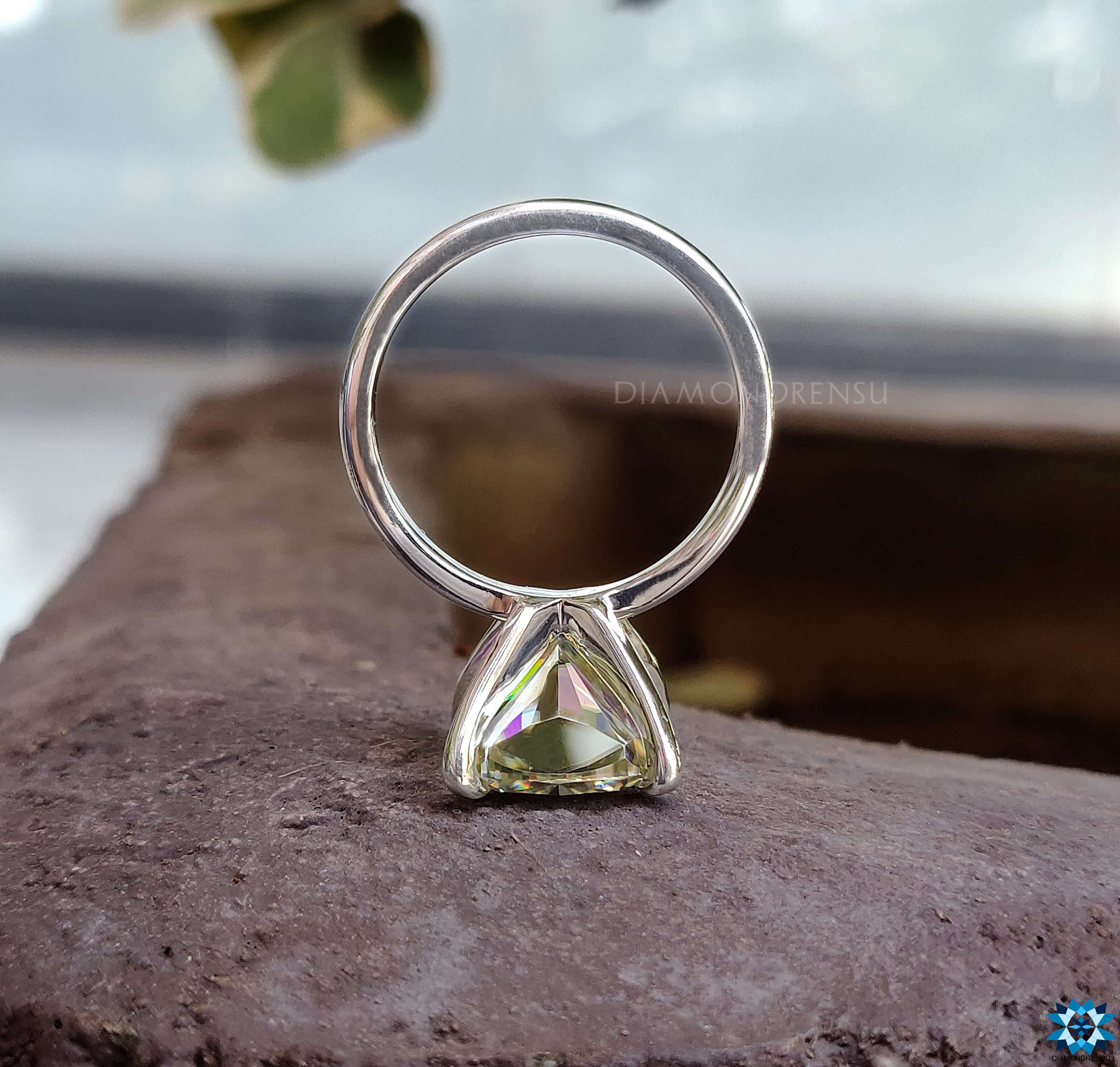 Handmade jewellery, moissanite for engagement ring, cushion cut engagement ring