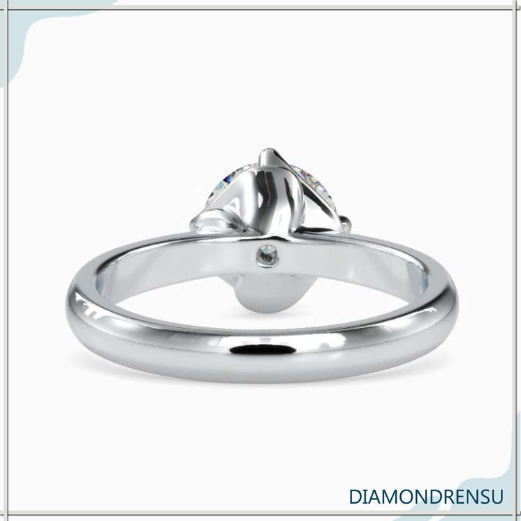 IGI certified engagement ring in white gold setting.