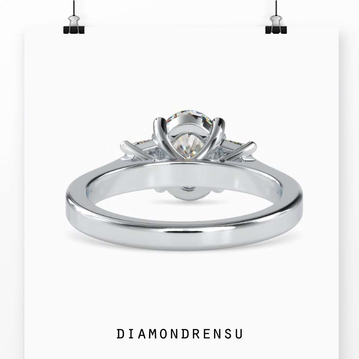 Prong setting ring featuring lab grown oval centre diamond.
