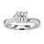 Bypass diamond ring with round cut solitaire centre.
 Bypass diamond ring with round cut solitaire centre.