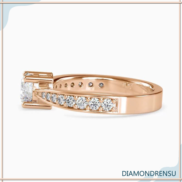 UK diamond ring with handmade pave setting.
