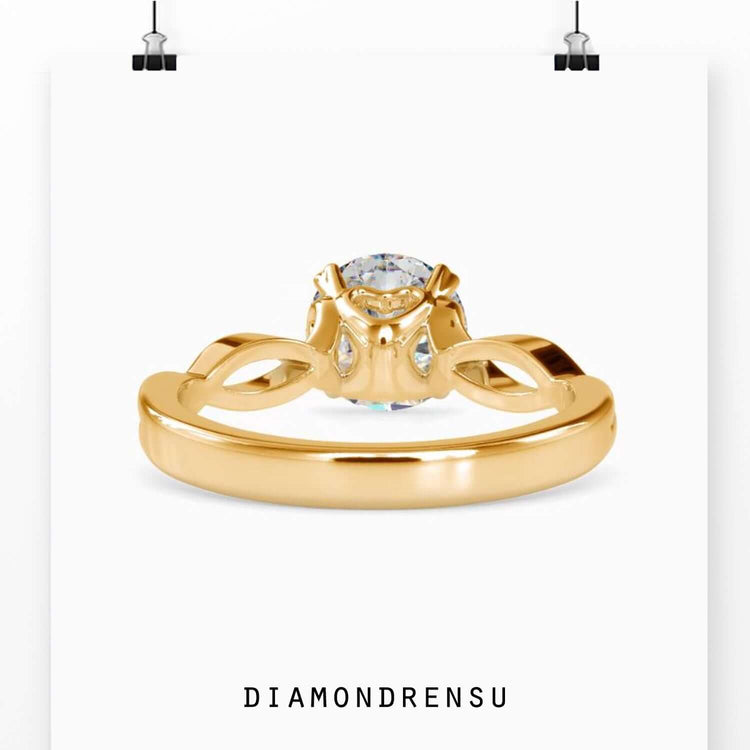 UK diamond ring with custom heart prong design.