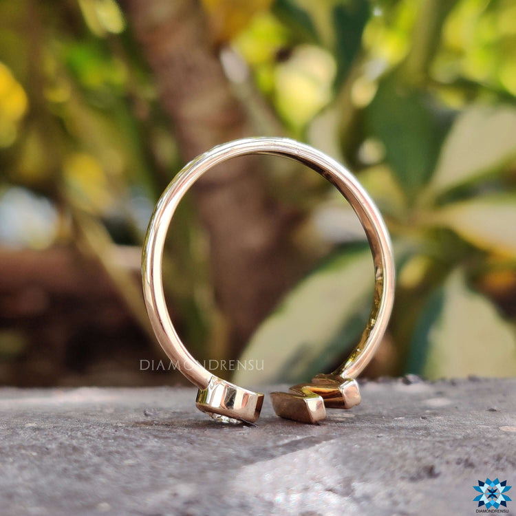 Classic moissanite bezel ring offering a secure and sleek design.