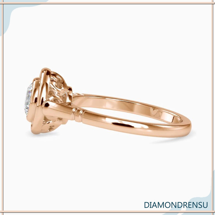 Solitaire ring with IGI certified lab grown diamond.