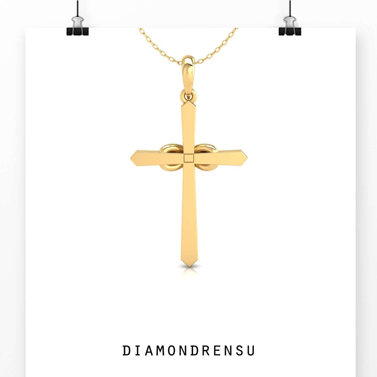 Handmade infinity cross pendant from Diamondrensu UK.