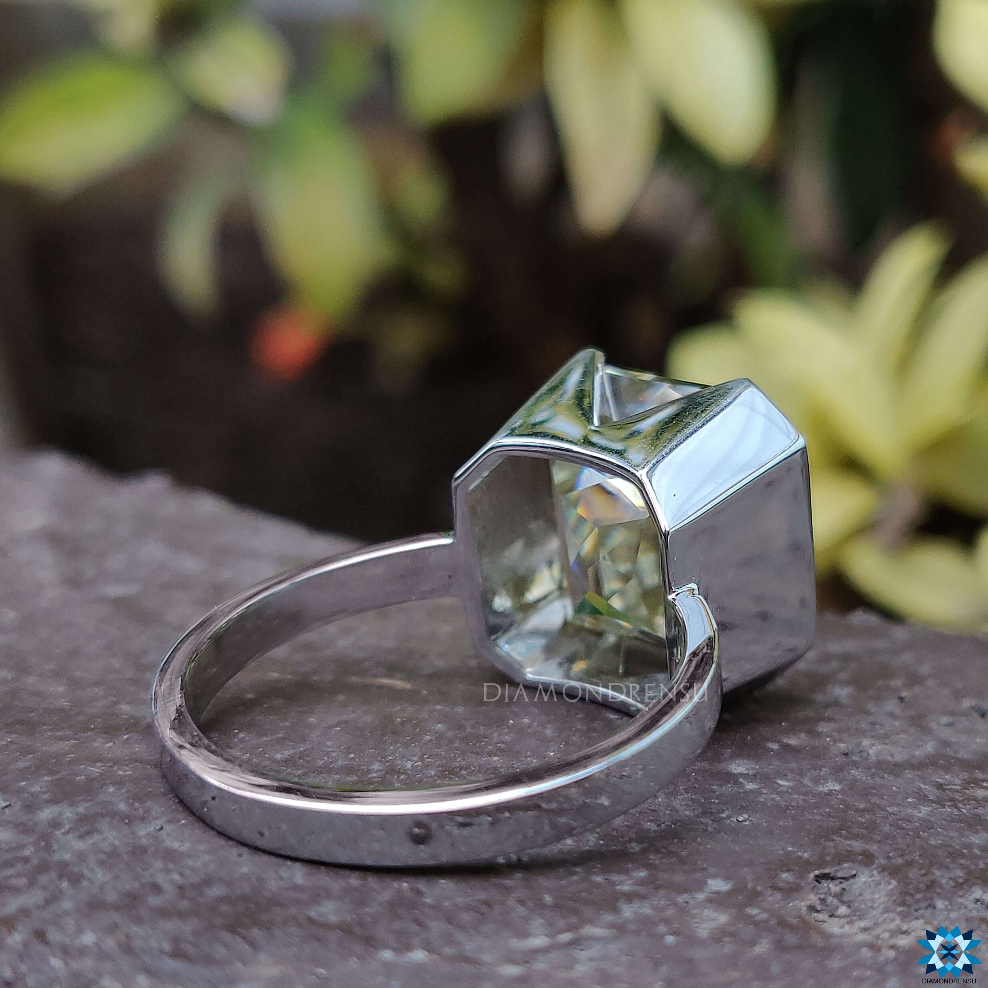 criss cut engagement ring