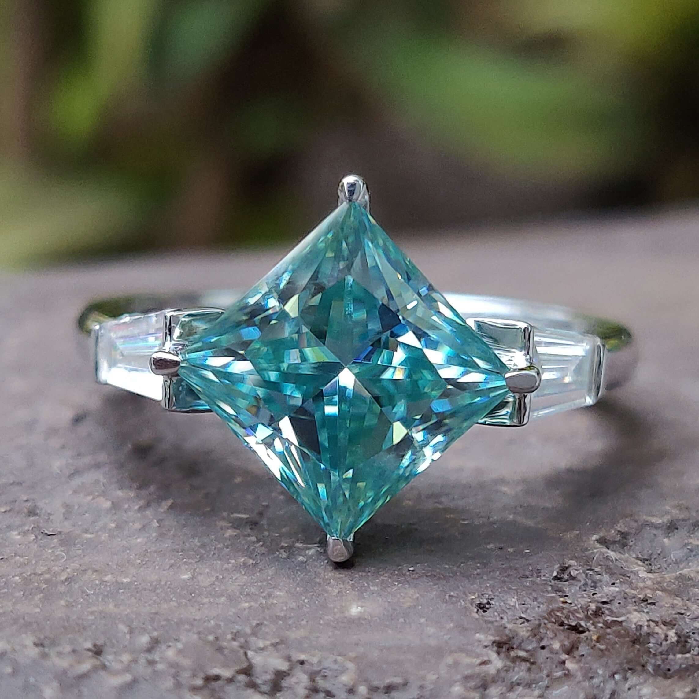 princess cut ring White Gold Ring