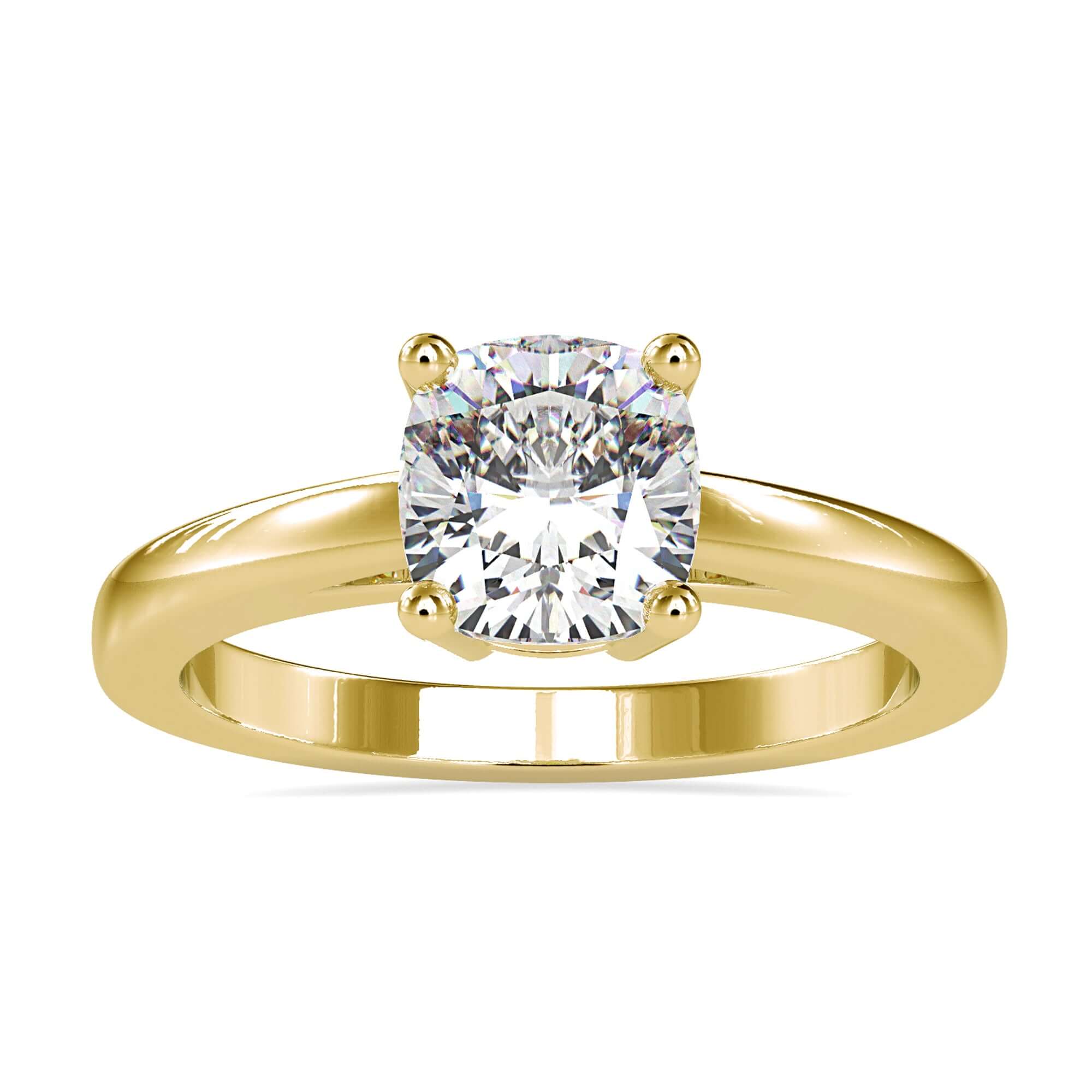 Diamondrensu UK engagement ring crafted with a cushion diamond and IGI certified stone.