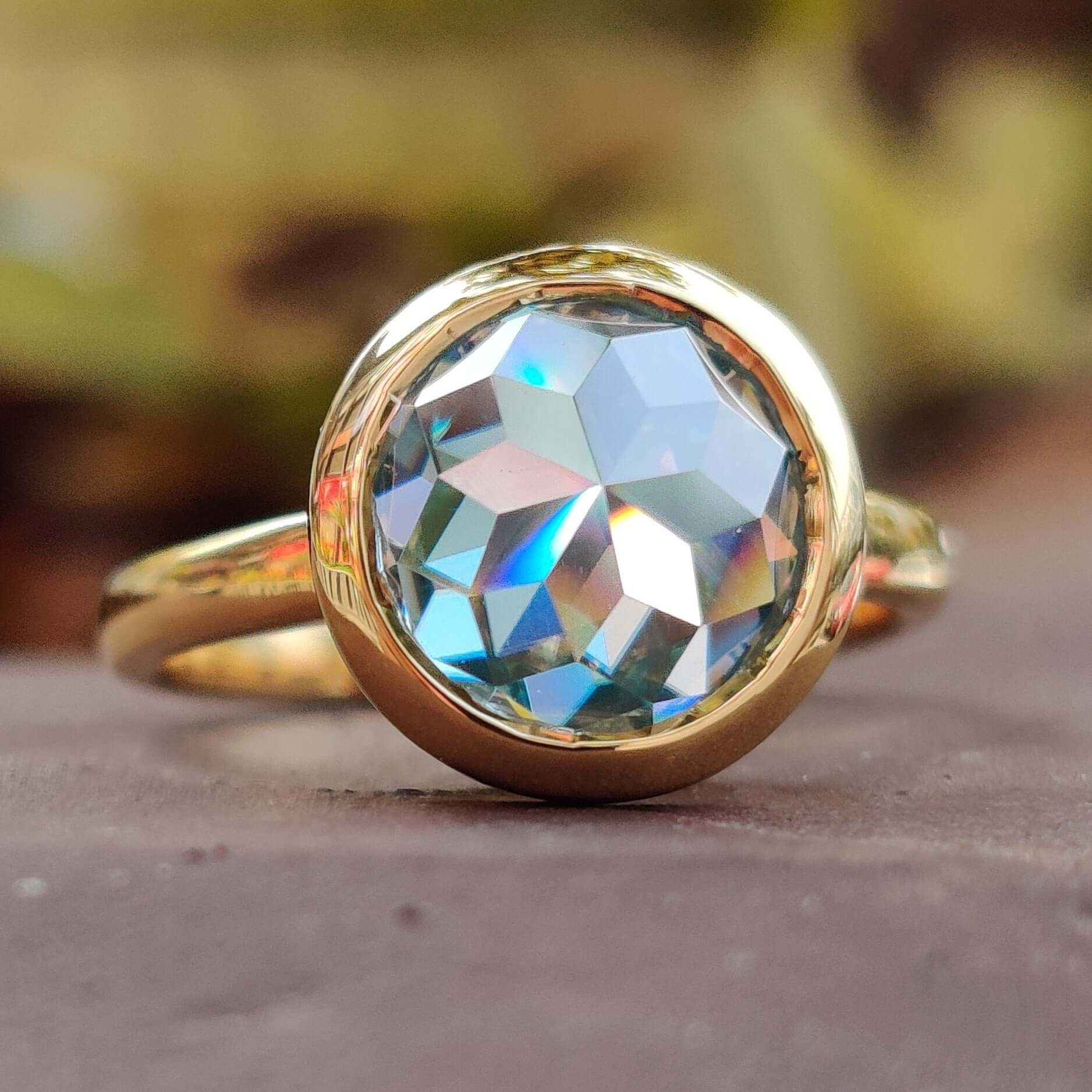 Moissanite Engagement Ring with dazzling sparkle.