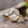 Oval engagement ring with elegant design