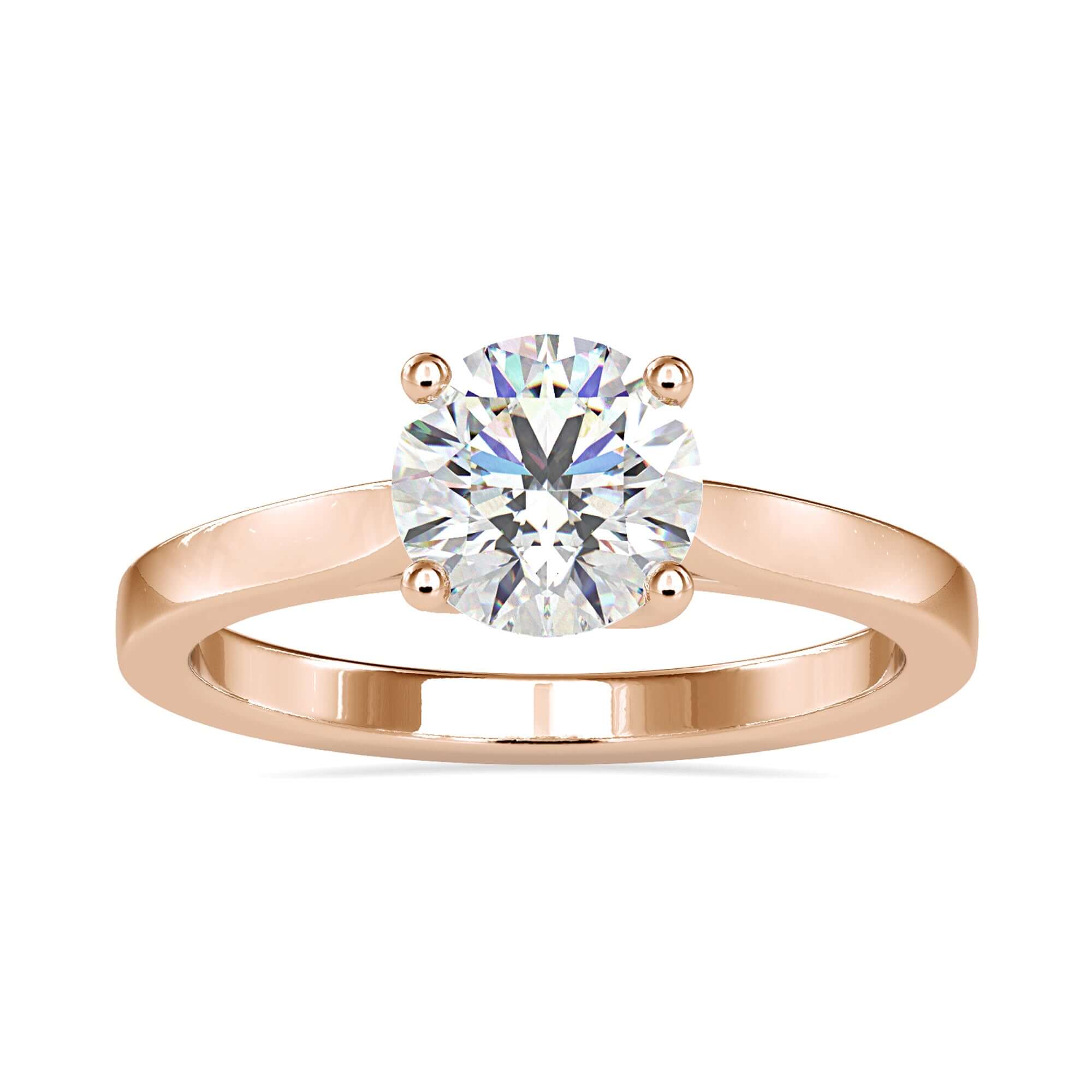 Diamondrensu UK ring with solitaire round diamond design.